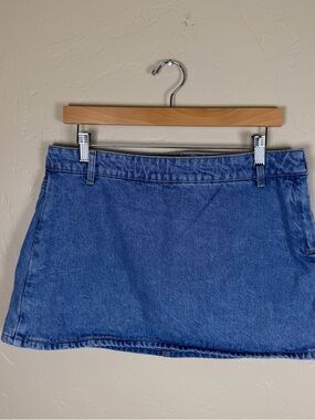 SER.O.YA Denim Mini Skirt Size M Blue Low Rise Jean Skirt